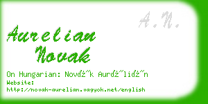 aurelian novak business card